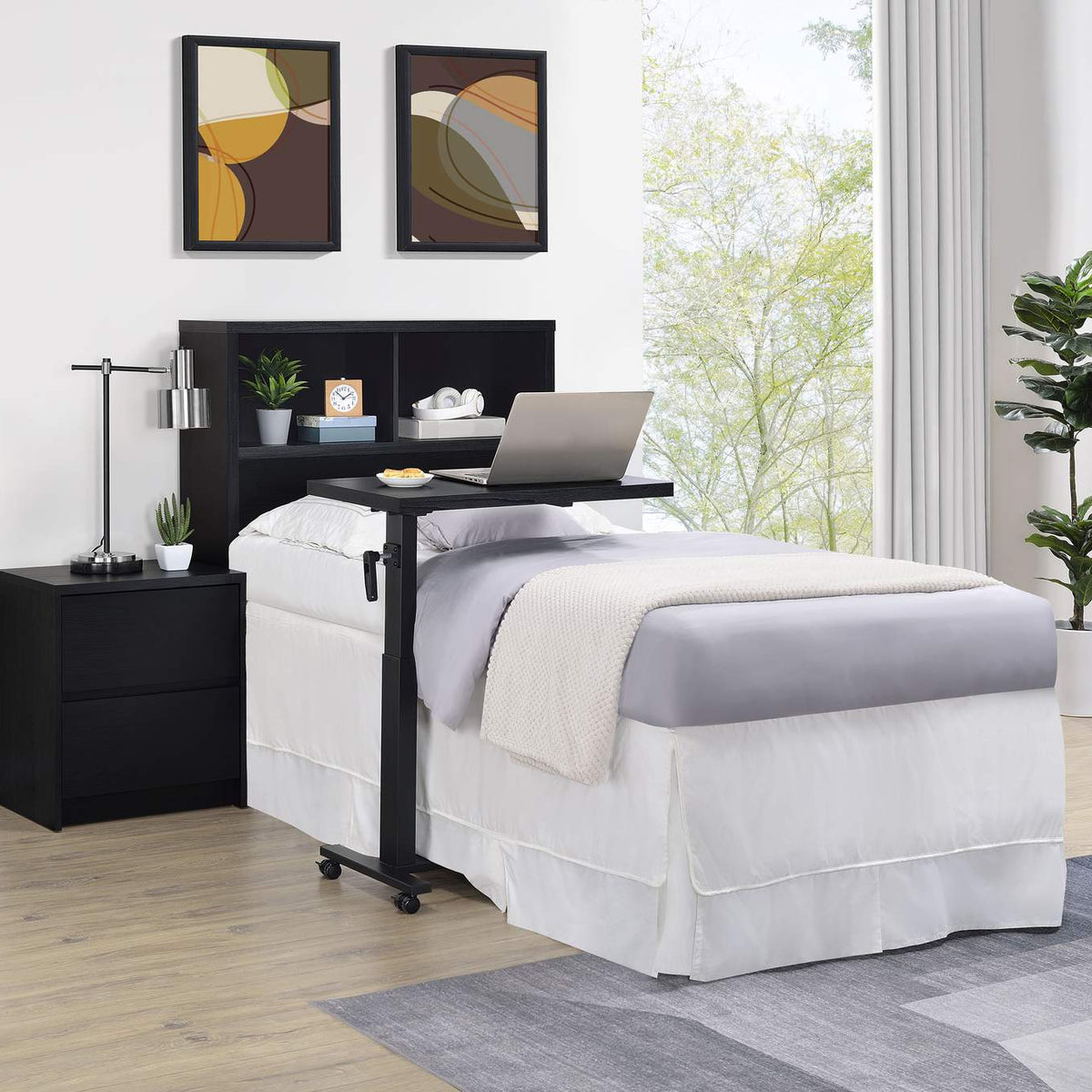 315851T Westpark 49-inch Twin Bookcase Headboard Black