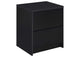 315852 Westpark 2-drawer Nightstand LED Lights and USB Black