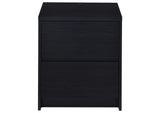 315852 Westpark 2-drawer Nightstand LED Lights and USB Black
