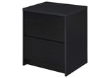 315852 Westpark 2-drawer Nightstand LED Lights and USB Black