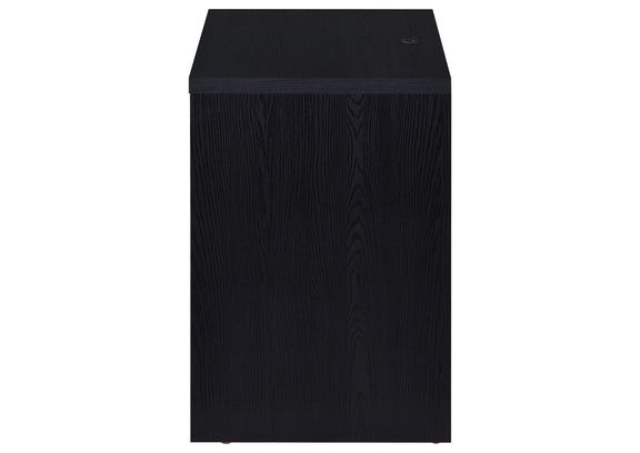315852 Westpark 2-drawer Nightstand LED Lights and USB Black
