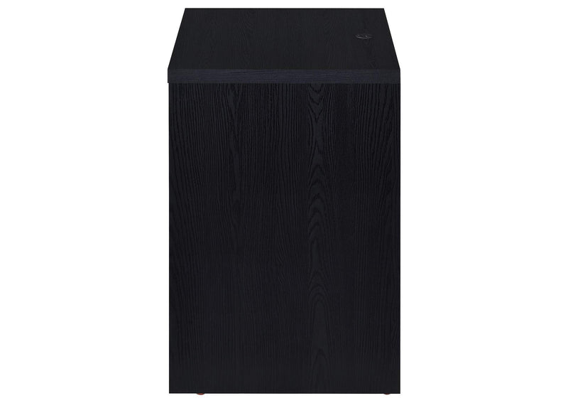 315852 Westpark 2-drawer Nightstand LED Lights and USB Black