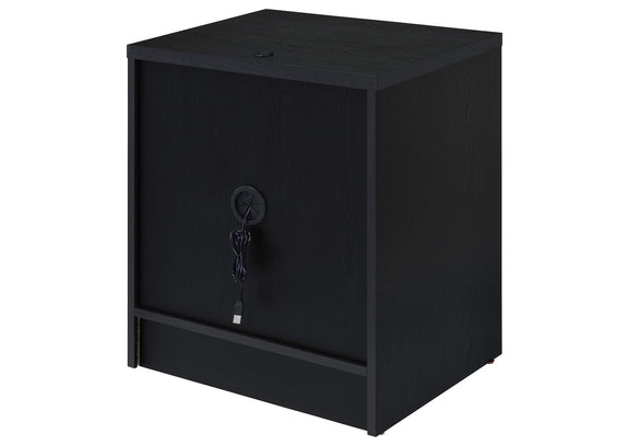315852 Westpark 2-drawer Nightstand LED Lights and USB Black