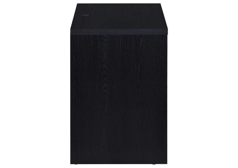 315852 Westpark 2-drawer Nightstand LED Lights and USB Black