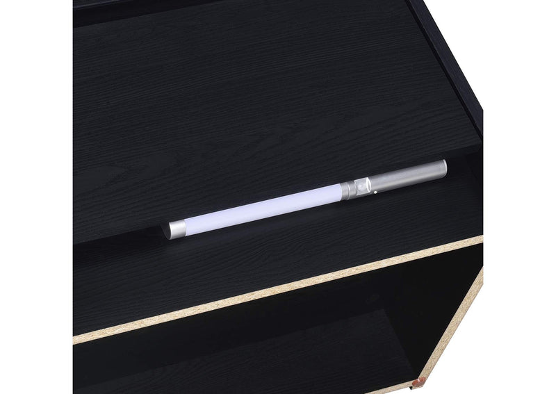 315852 Westpark 2-drawer Nightstand LED Lights and USB Black
