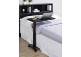315856 Westpark Height Adjustable Mobile Bedroom C-Table Black