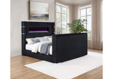 315868BLKKW Tisdall California King Flame Visualizer TV Bed Black