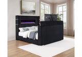 315868BLKKW Tisdall California King Flame Visualizer TV Bed Black