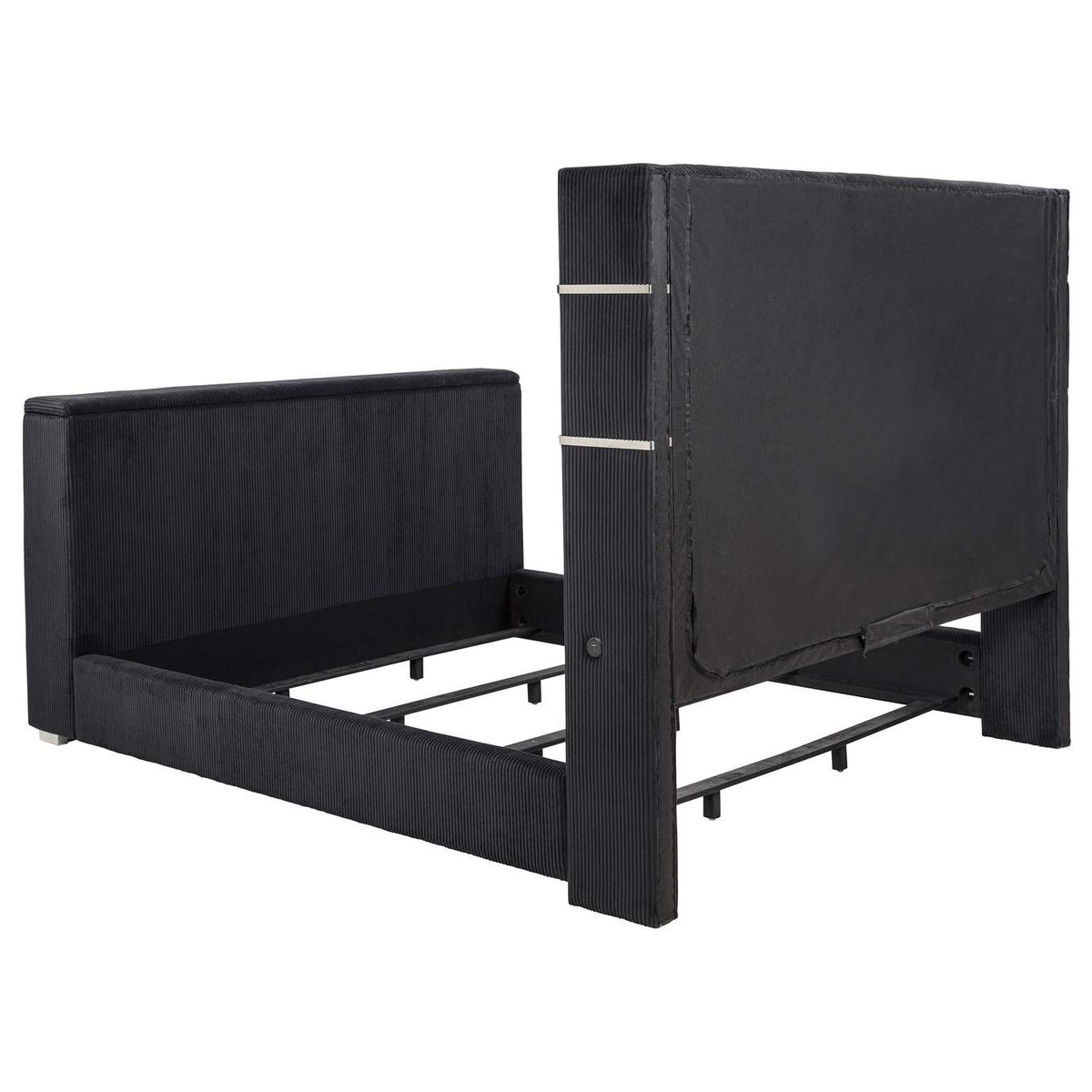 315868BLKKW Tisdall California King Flame Visualizer TV Bed Black