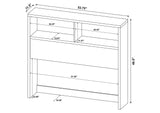 315881F-SET Westpark 3-piece Full Bedroom Set Bookcase Headboard Pine