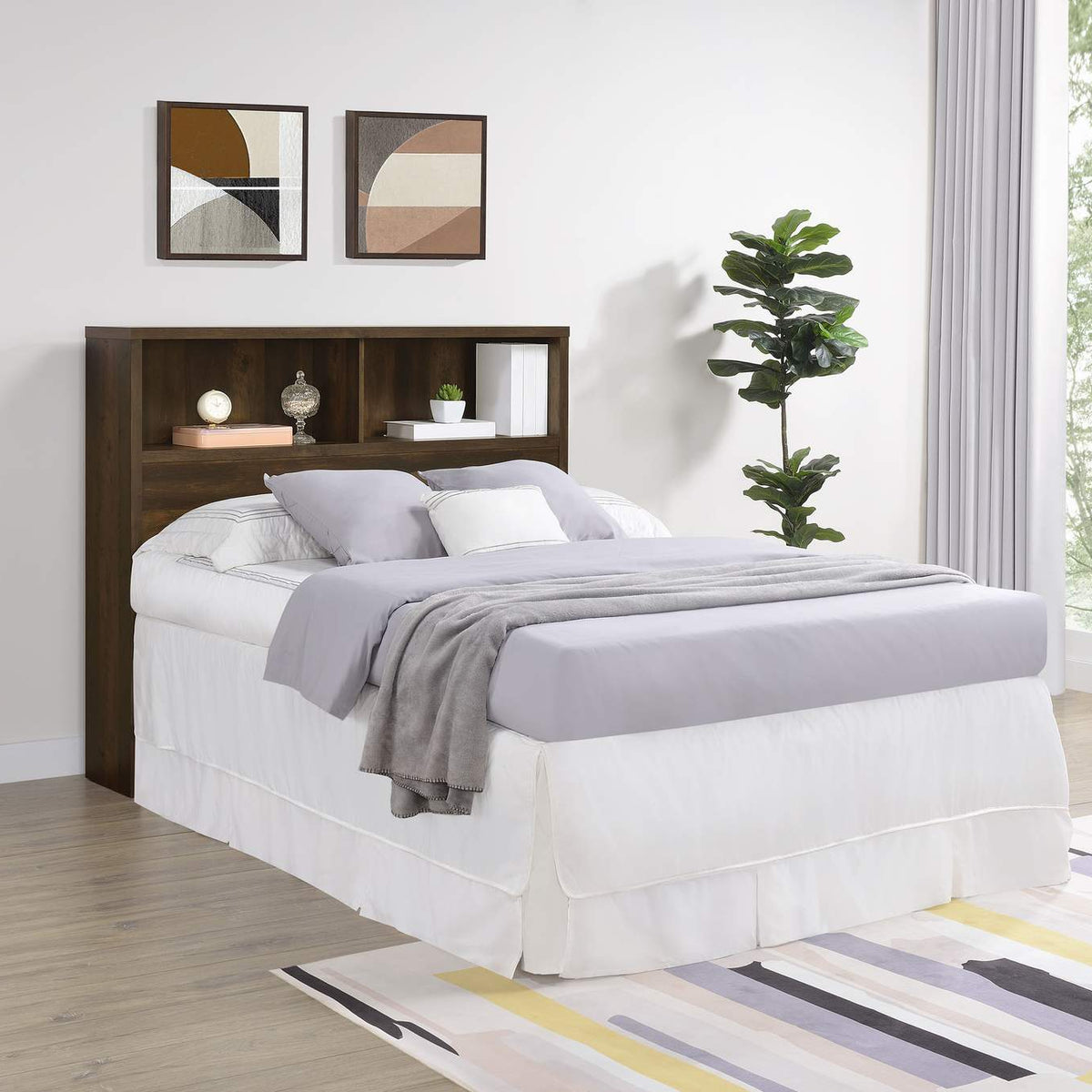 315881F Westpark 49-inch Full Bookcase Headboard Dark Pine