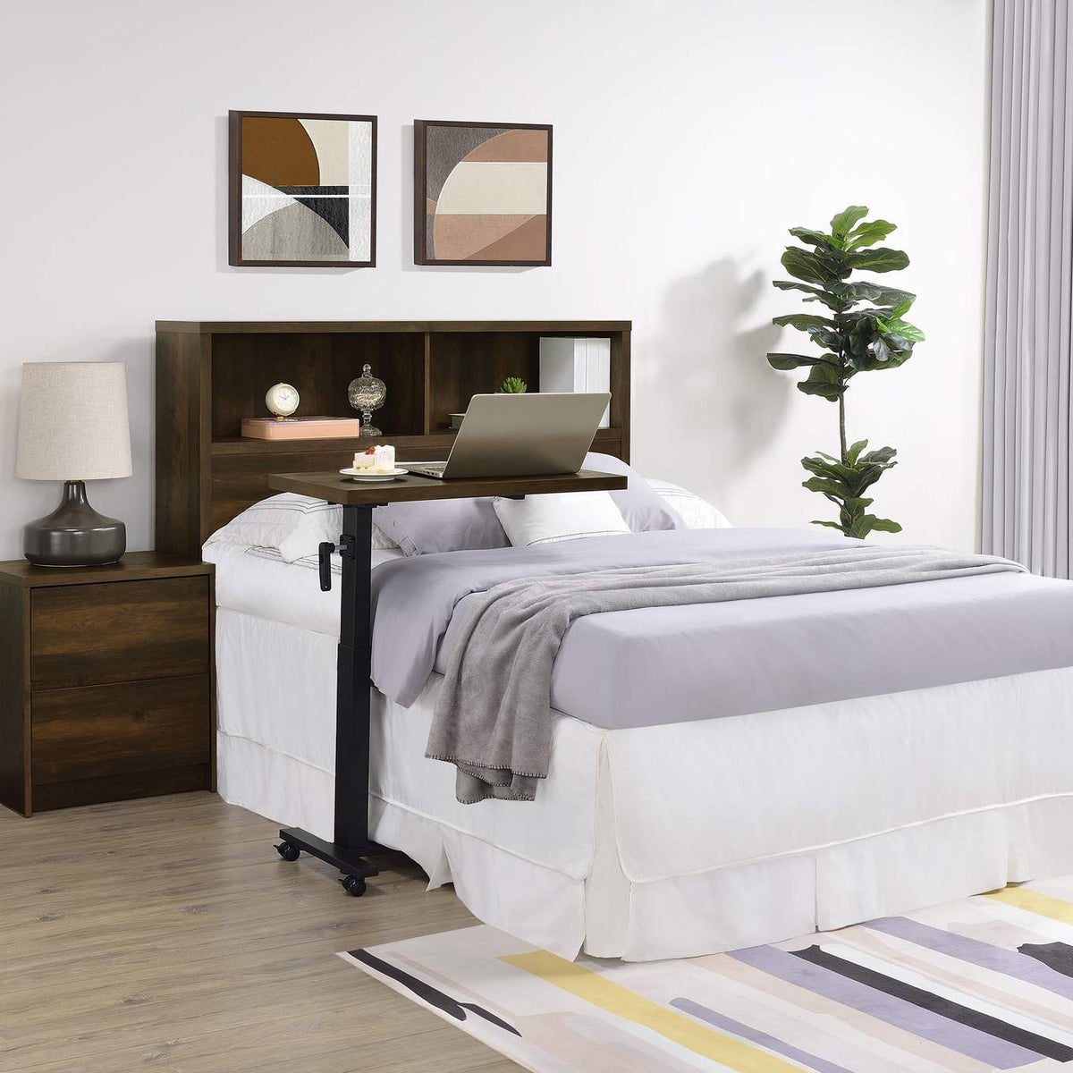 315881F Westpark 49-inch Full Bookcase Headboard Dark Pine
