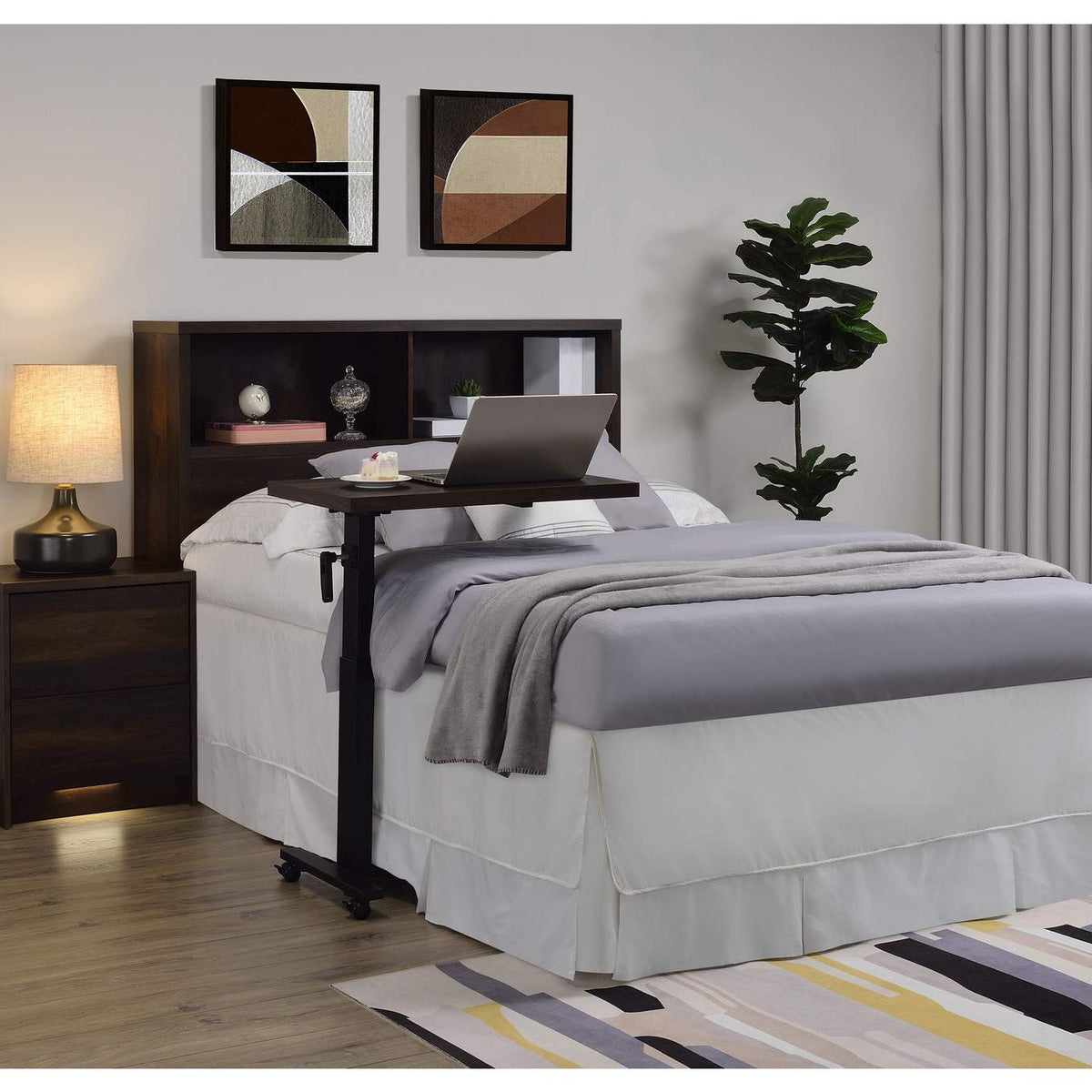 315881F Westpark 49-inch Full Bookcase Headboard Dark Pine