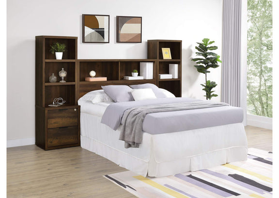 315881F Westpark 49-inch Full Bookcase Headboard Dark Pine