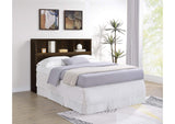 315881Q Westpark 49-inch Queen Bookcase Headboard Dark Pine