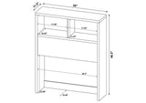 315881T-SET Westpark 3-piece Twin Bedroom Set Bookcase Headboard Pine