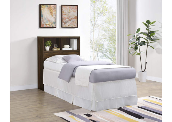 315881T Westpark 49-inch Twin Bookcase Headboard Dark Pine