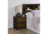 315882 Westpark 2-drawer Nightstand LED Lights and USB Dark Pine