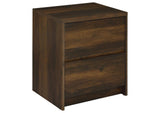 315882 Westpark 2-drawer Nightstand LED Lights and USB Dark Pine