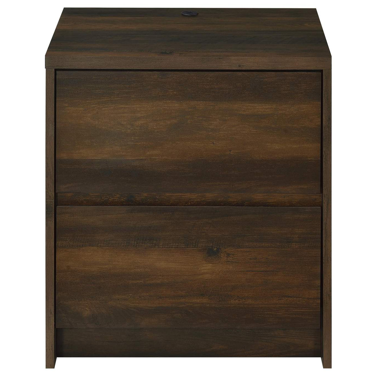 315882 Westpark 2-drawer Nightstand LED Lights and USB Dark Pine
