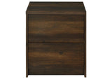 315882 Westpark 2-drawer Nightstand LED Lights and USB Dark Pine