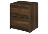 315882 Westpark 2-drawer Nightstand LED Lights and USB Dark Pine