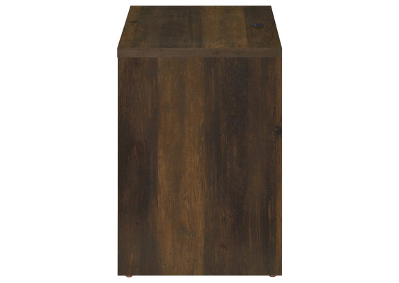 315882 Westpark 2-drawer Nightstand LED Lights and USB Dark Pine
