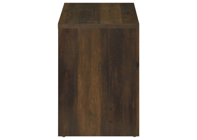 315882 Westpark 2-drawer Nightstand LED Lights and USB Dark Pine
