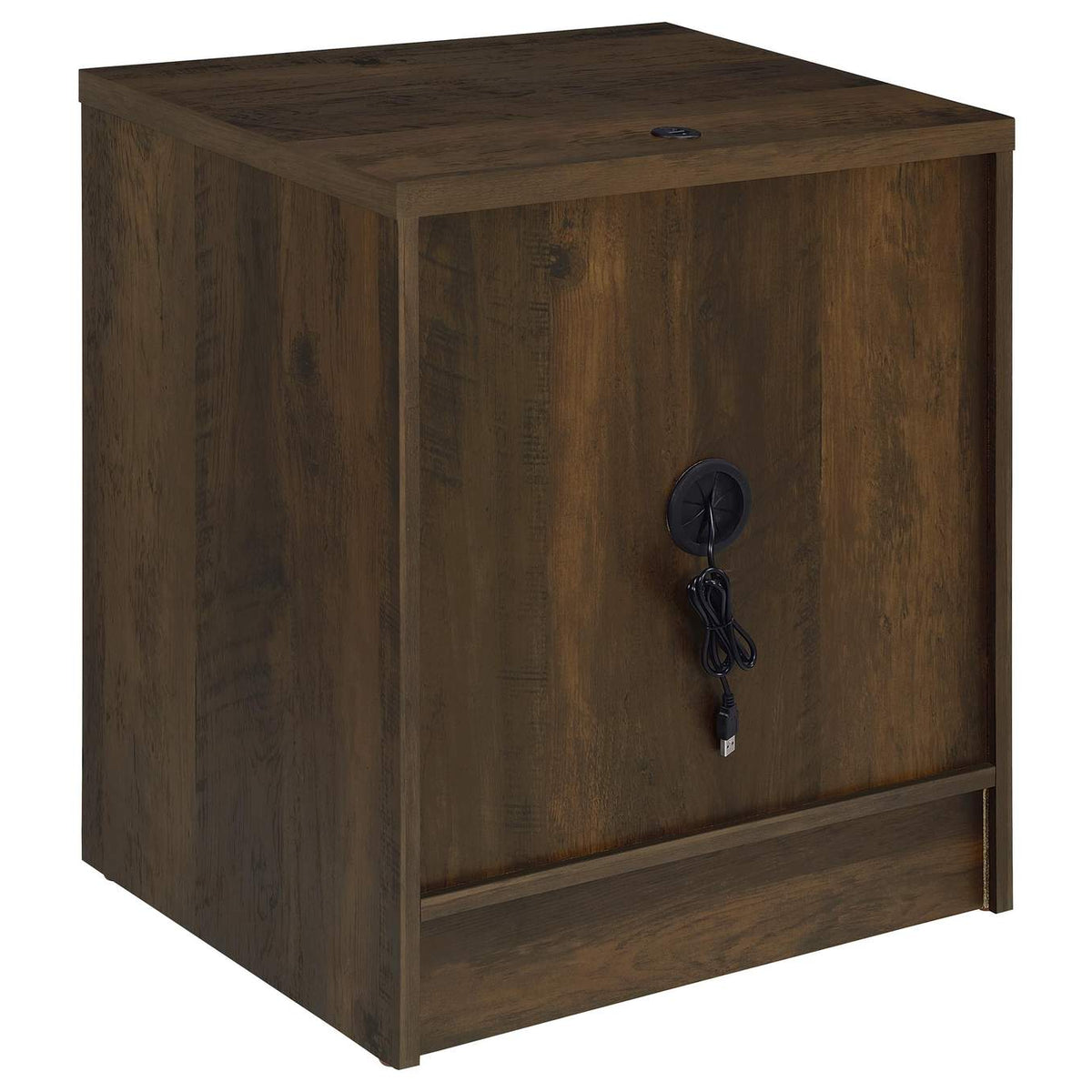 315882 Westpark 2-drawer Nightstand LED Lights and USB Dark Pine