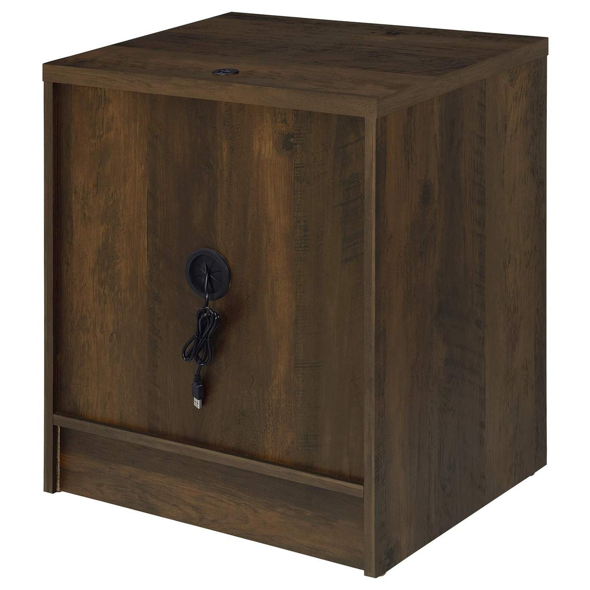 315882 Westpark 2-drawer Nightstand LED Lights and USB Dark Pine