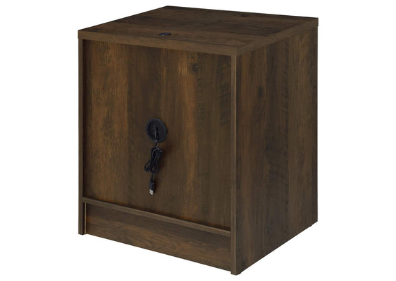 315882 Westpark 2-drawer Nightstand LED Lights and USB Dark Pine