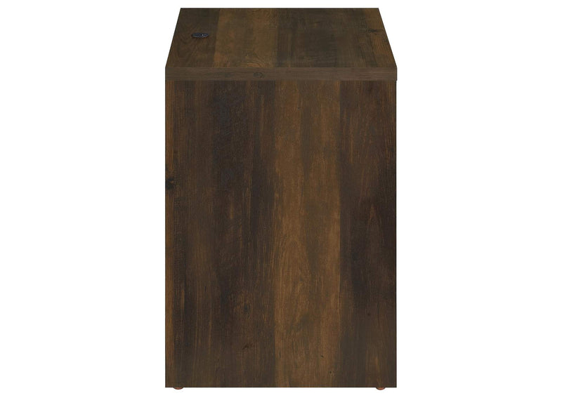 315882 Westpark 2-drawer Nightstand LED Lights and USB Dark Pine