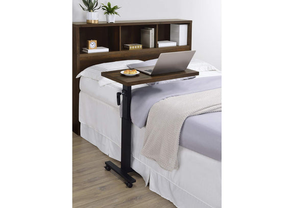 315886 Westpark Height Adjustable Mobile Bedroom C-Table Dark Pine