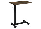 315886 Westpark Height Adjustable Mobile Bedroom C-Table Dark Pine