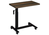 315886 Westpark Height Adjustable Mobile Bedroom C-Table Dark Pine