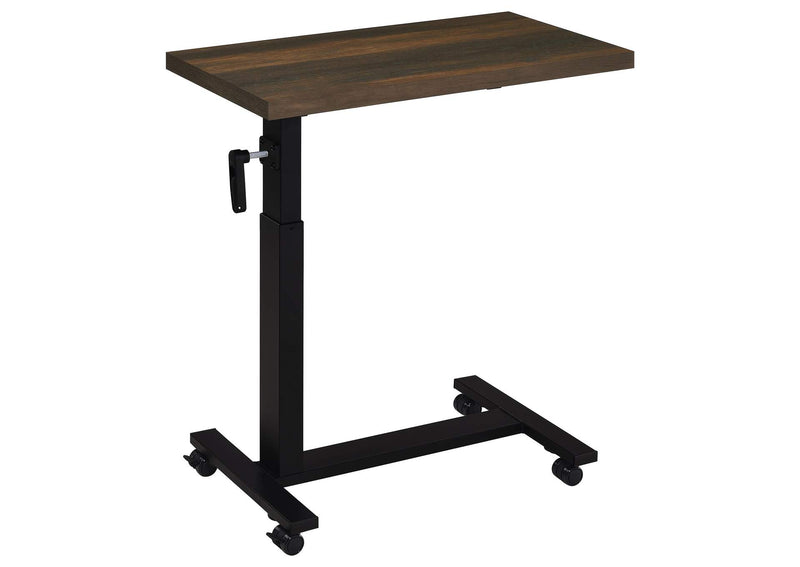 315886 Westpark Height Adjustable Mobile Bedroom C-Table Dark Pine
