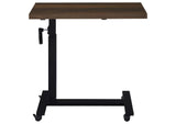 315886 Westpark Height Adjustable Mobile Bedroom C-Table Dark Pine