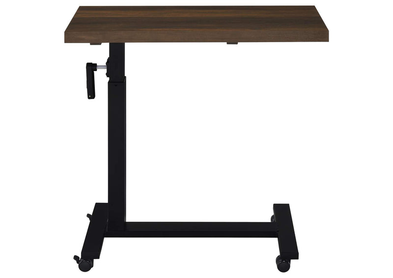 315886 Westpark Height Adjustable Mobile Bedroom C-Table Dark Pine