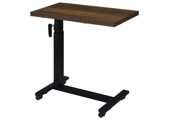 315886 Westpark Height Adjustable Mobile Bedroom C-Table Dark Pine