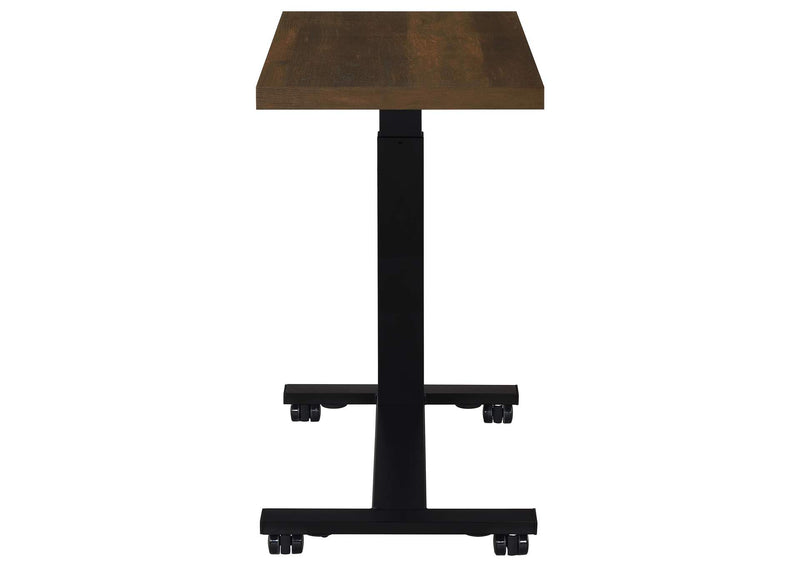 315886 Westpark Height Adjustable Mobile Bedroom C-Table Dark Pine