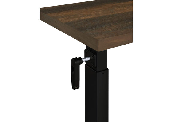 315886 Westpark Height Adjustable Mobile Bedroom C-Table Dark Pine