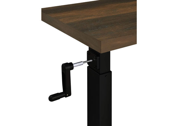 315886 Westpark Height Adjustable Mobile Bedroom C-Table Dark Pine