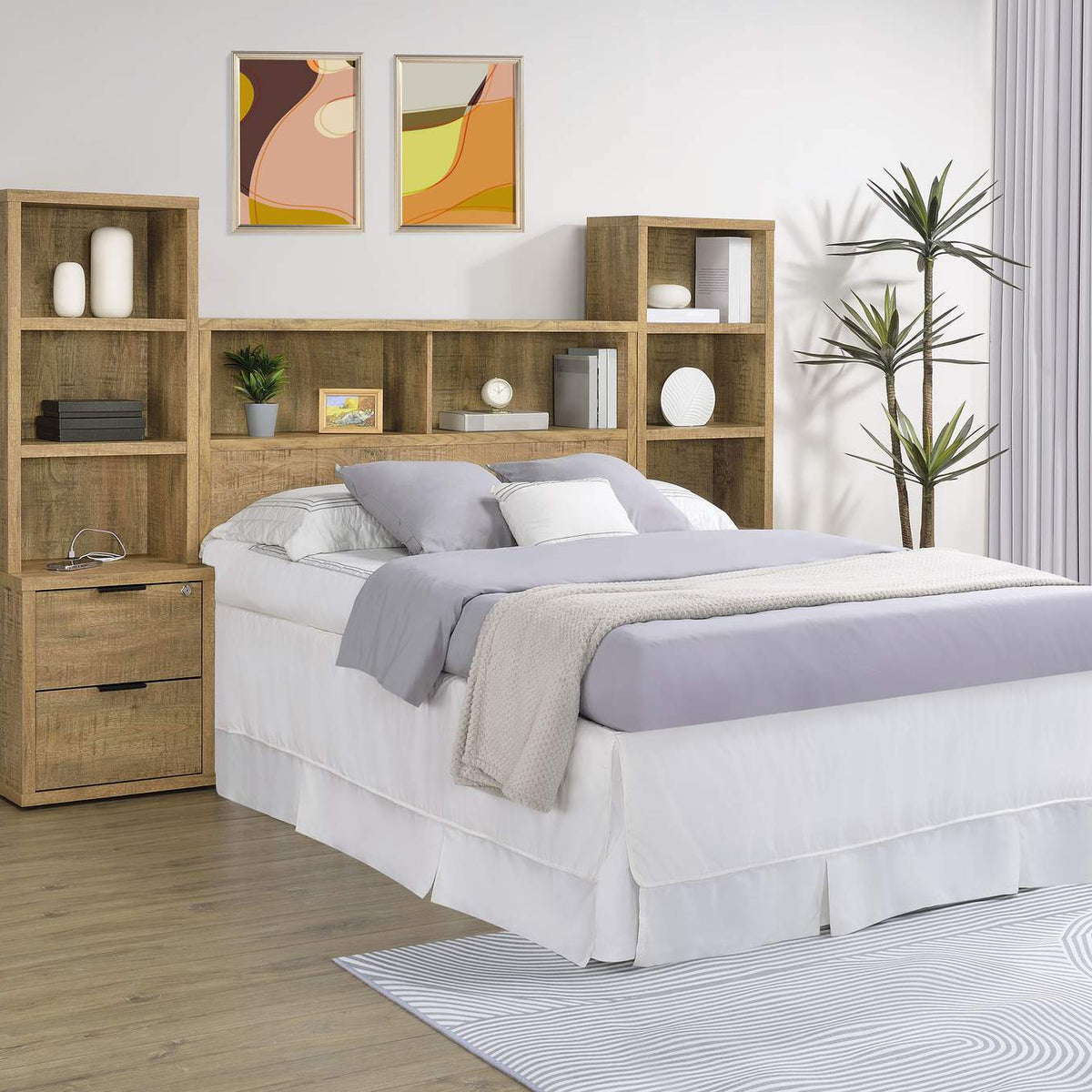 315901F Westpark 49-inch Full Bookcase Headboard Mango