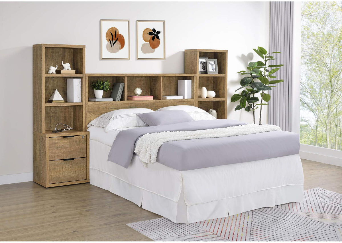 315901Q-SET Westpark 3-piece Queen Bedroom Set Bookcase Headboard Mango