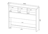 315901Q-SET Westpark 3-piece Queen Bedroom Set Bookcase Headboard Mango