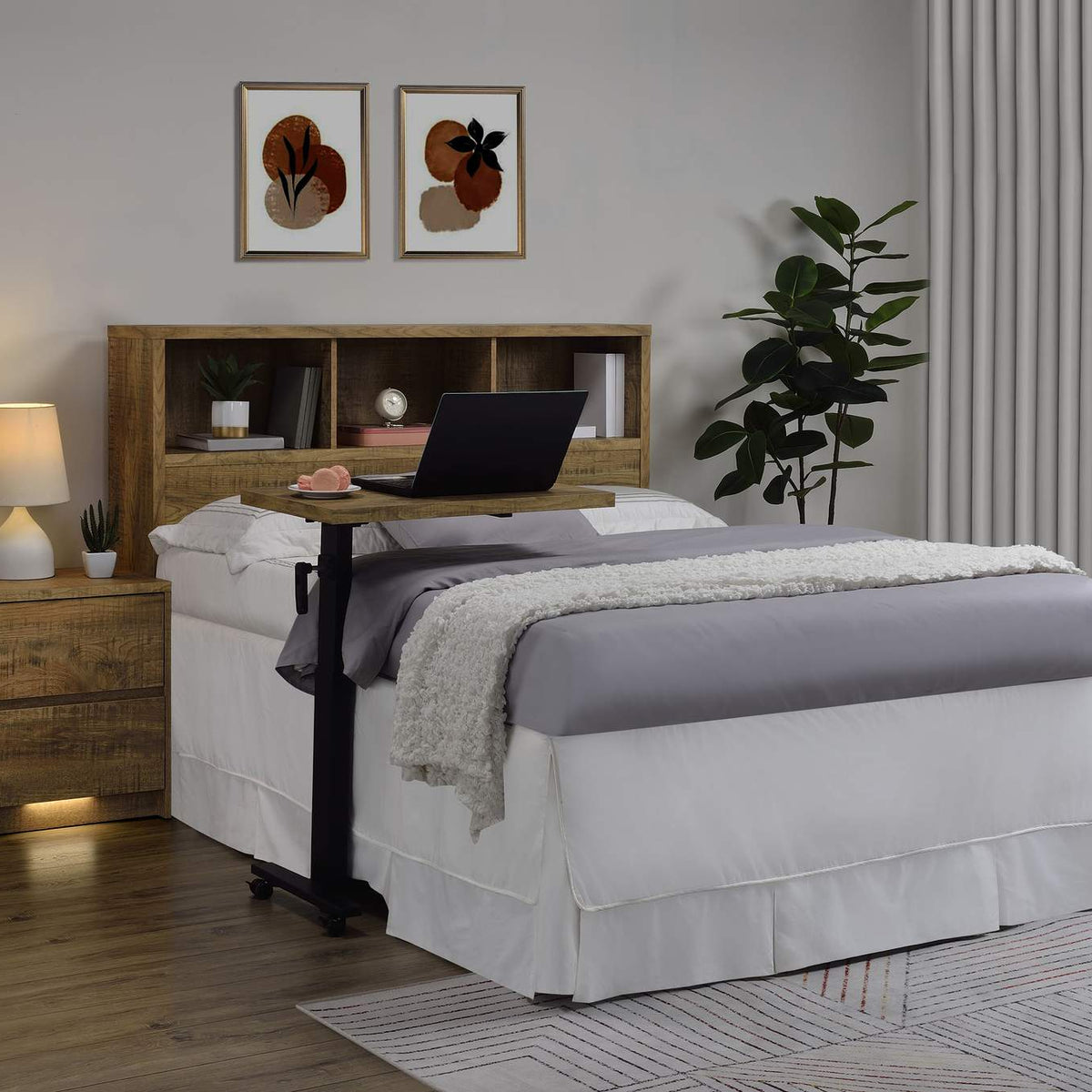 315901Q Westpark 49-inch Queen Bookcase Headboard Mango