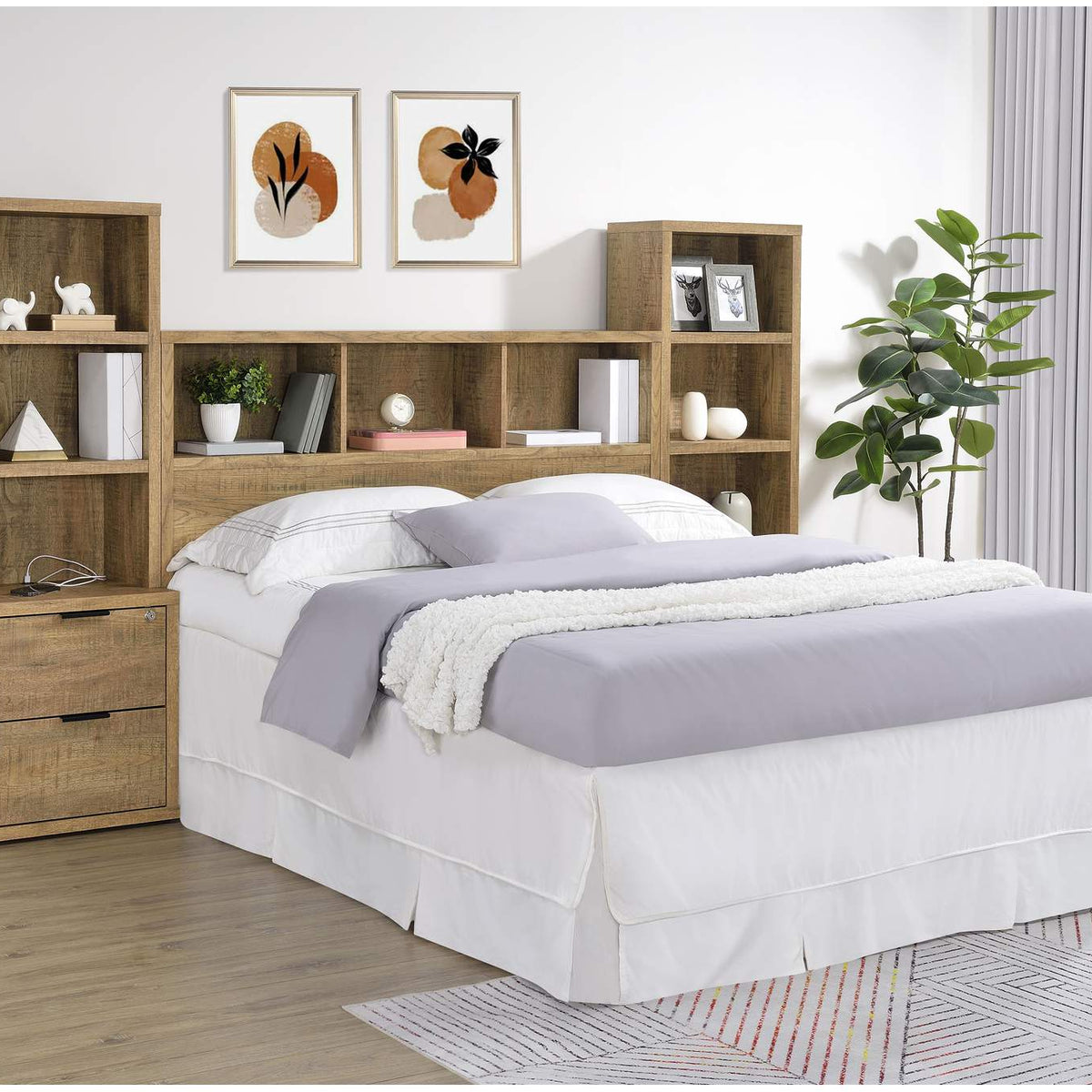 315901Q Westpark 49-inch Queen Bookcase Headboard Mango