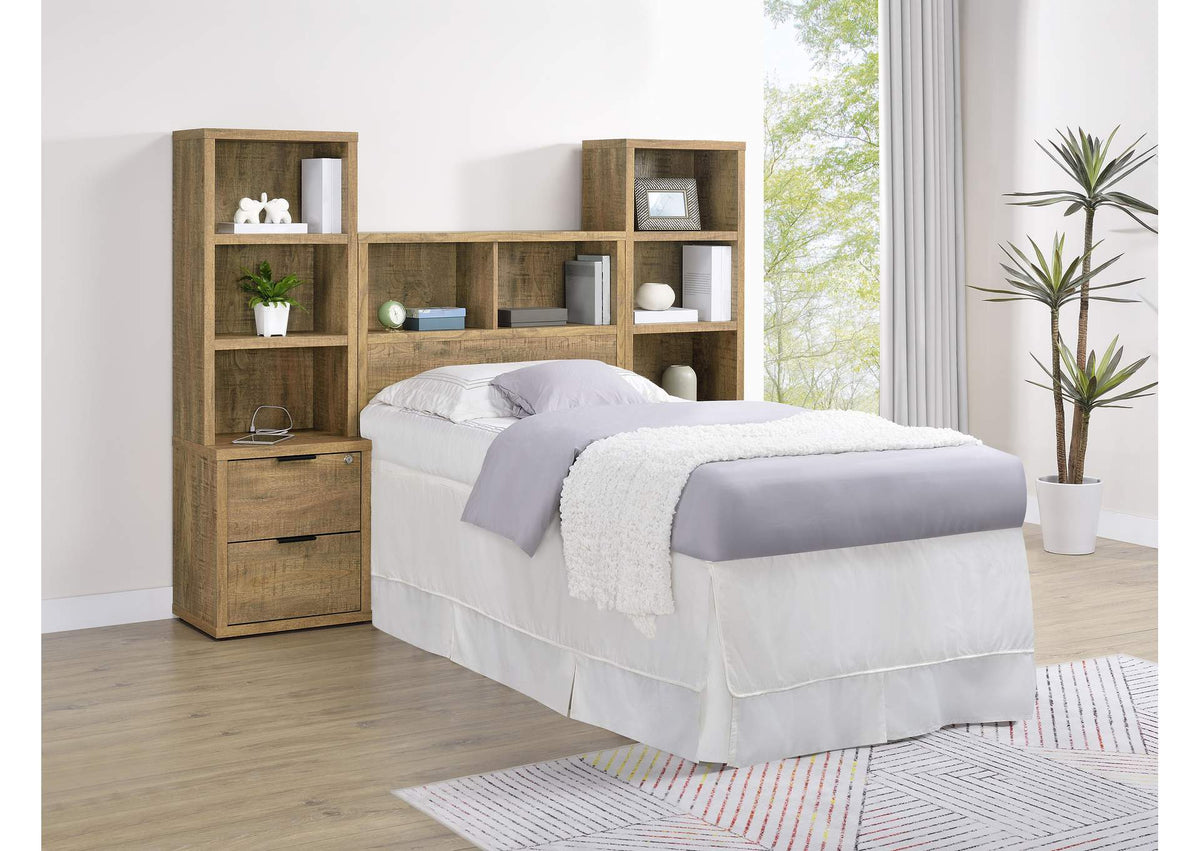 315901T-SET Westpark 3-piece Twin Bedroom Set Bookcase Headboard Mango