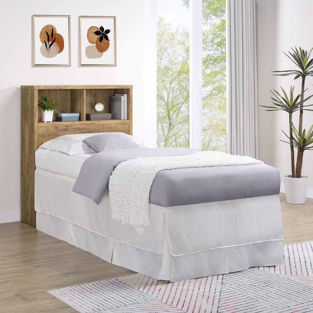 315901T Westpark 49-inch Twin Bookcase Headboard Mango