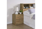 315902 Westpark 2-drawer Nightstand LED Lights and USB Mango